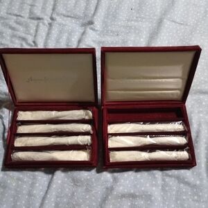 Set of 8 repousse pate knives by Godinger American Silversmiths Collection, new